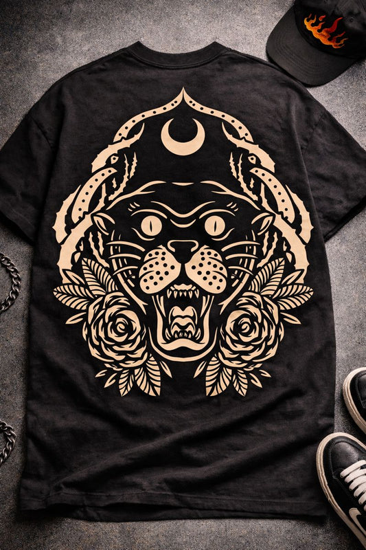 Unisex Oversized Standard Backprint T-Shirt- Old Money Emperor