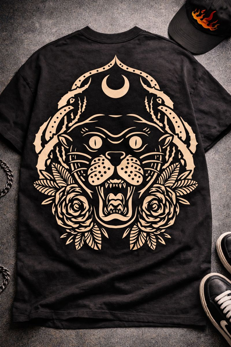 Unisex Oversized Standard Backprint T-Shirt- Old Money Emperor